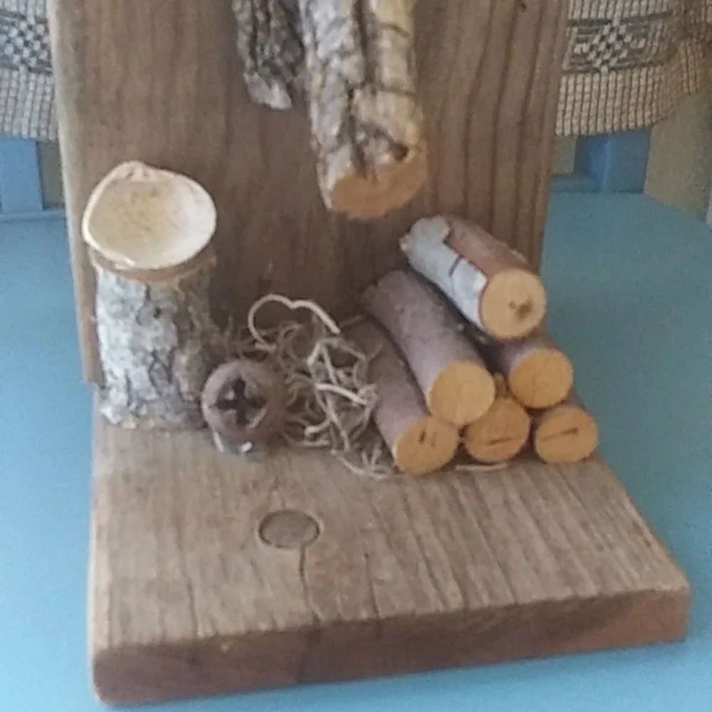 Primitive Handmade Coca Cola Themed Wood Birhouse